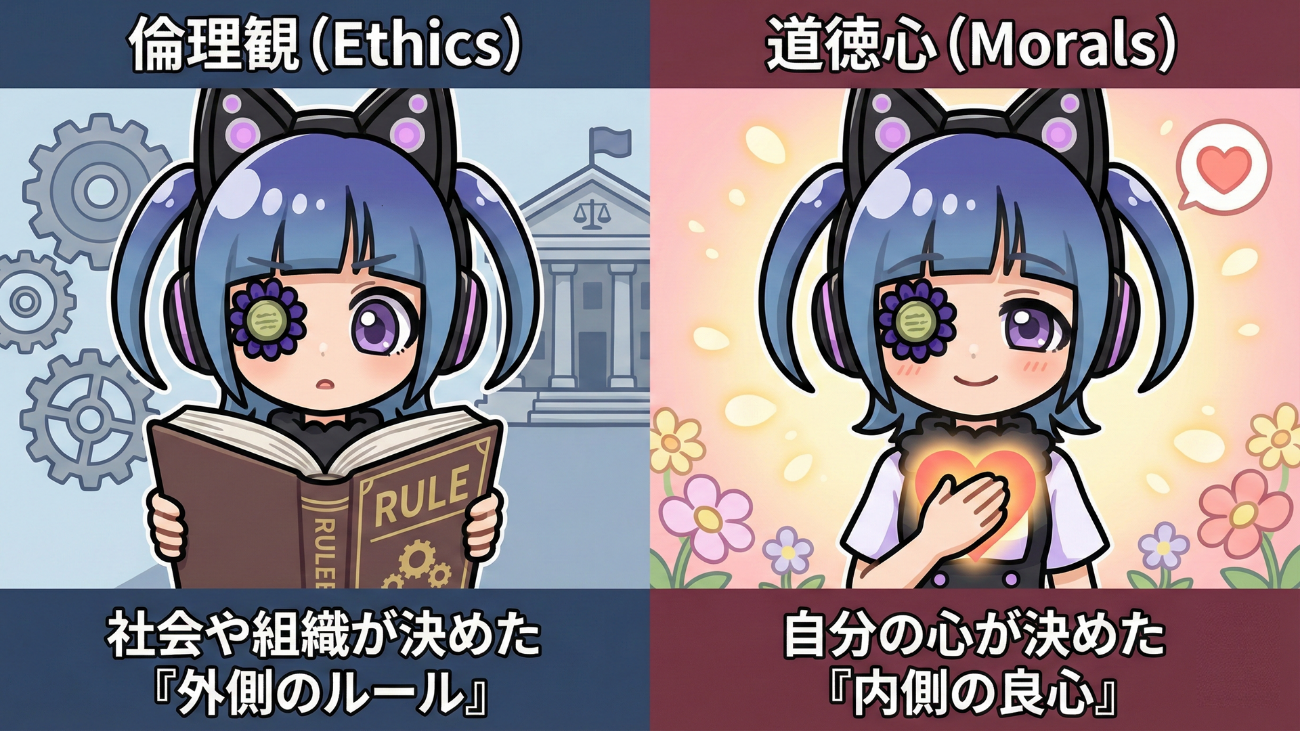 見出し1画像_嶋村吉洋社長が主催するワクセルのコラム_黒枠はすみさん_倫理観と道徳心1