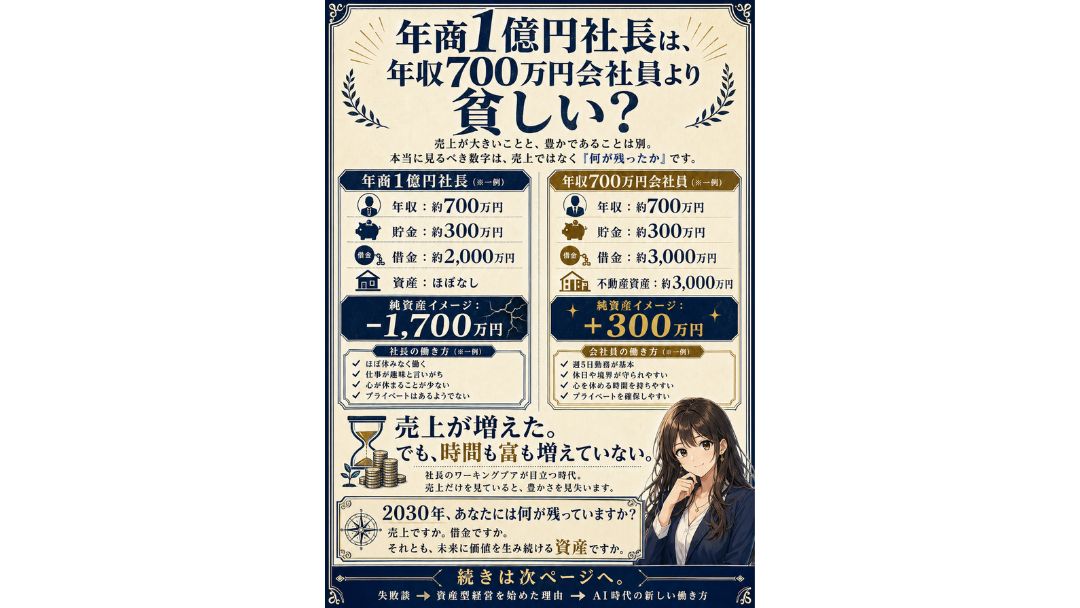 見出し1画像嶋村吉洋社長が主催するワクセルのコラム_黒田周兵_会社員より貧しい